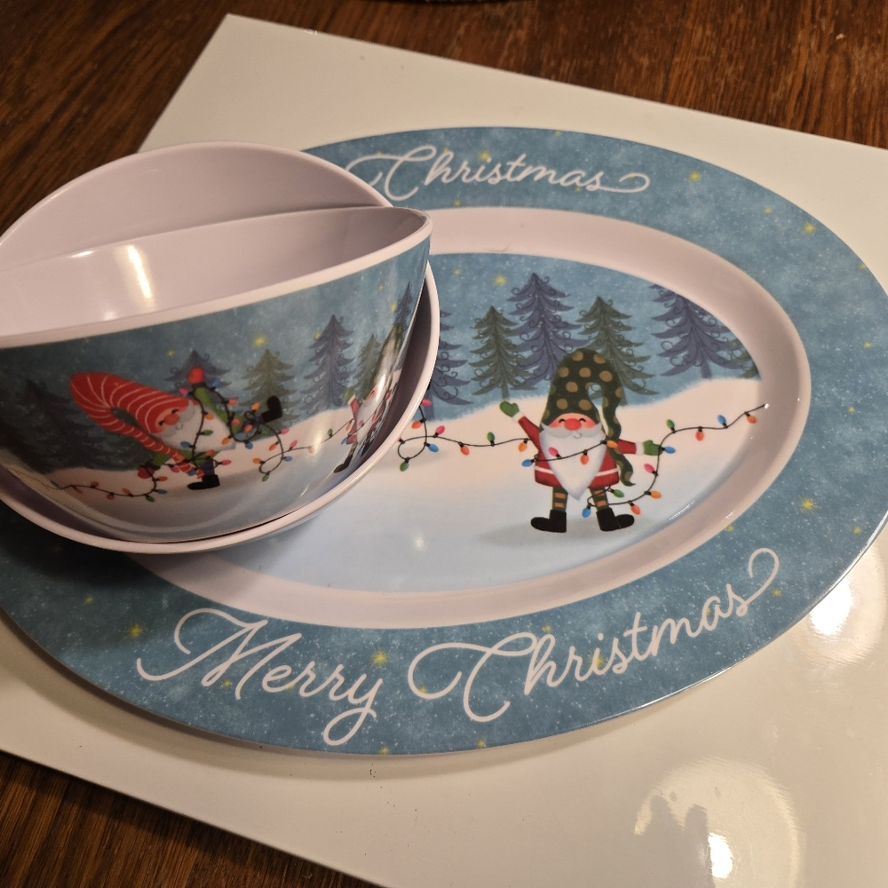 Melamine 3-piece Snack Set